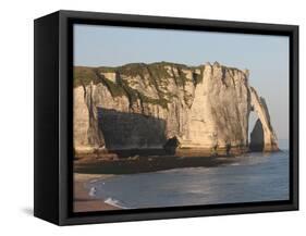 Cliffs at Etretat, Cote D'Albatre, Seine-Maritime, Normandy, France, Europe-null-Framed Stretched Canvas