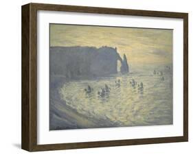 Cliffs at Etretat-Claude Monet-Framed Giclee Print