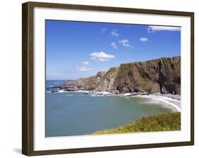Cliffs at Hartland Quay, Devon, England, United Kingdom, Europe-Jeremy Lightfoot-Framed Photographic Print