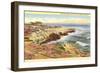 Cliffs at La Jolla, San Diego, California-null-Framed Art Print