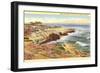 Cliffs at La Jolla, San Diego, California-null-Framed Art Print