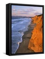 Cliffs at Pescadero State Beach, California, USA-Charles Gurche-Framed Stretched Canvas