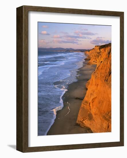 Cliffs at Pescadero State Beach, California, USA-Charles Gurche-Framed Photographic Print