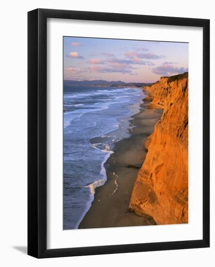 Cliffs at Pescadero State Beach, California, USA-Charles Gurche-Framed Photographic Print