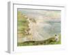 Cliffs at Pourville, 1879-Pierre-Auguste Renoir-Framed Giclee Print
