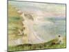 Cliffs at Pourville, 1879-Pierre-Auguste Renoir-Mounted Giclee Print