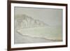 Cliffs at Pourville, 1896-Claude Monet-Framed Giclee Print