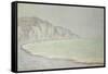Cliffs at Pourville, 1896-Claude Monet-Framed Stretched Canvas