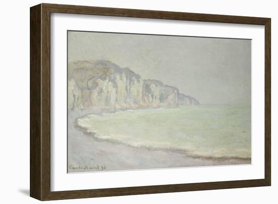 Cliffs at Pourville, 1896-Claude Monet-Framed Premium Giclee Print