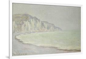 Cliffs at Pourville, 1896-Claude Monet-Framed Giclee Print