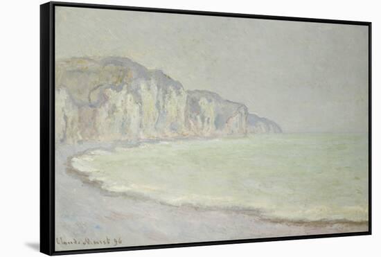 Cliffs at Pourville, 1896-Claude Monet-Framed Stretched Canvas