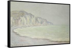 Cliffs at Pourville, 1896-Claude Monet-Framed Stretched Canvas