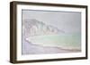 Cliffs at Pourville, 1896-Claude Monet-Framed Giclee Print