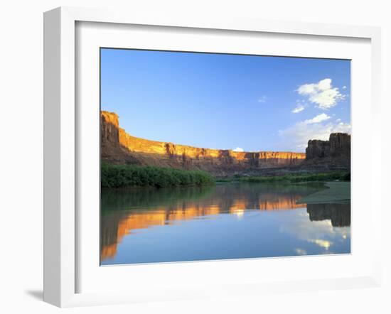 Cliffs at Sunrise Along Green River at Mineral Bottom, Utah, USA-Scott T. Smith-Framed Photographic Print