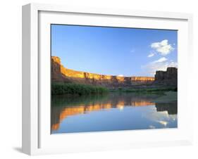 Cliffs at Sunrise Along Green River at Mineral Bottom, Utah, USA-Scott T. Smith-Framed Photographic Print