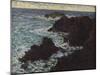 Cliffs at the Cote Sauvage of Belle-Ile, 1886-Claude Monet-Mounted Giclee Print