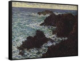 Cliffs at the Cote Sauvage of Belle-Ile, 1886-Claude Monet-Framed Stretched Canvas