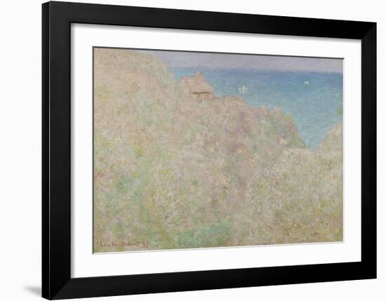 Cliffs at Varengeville, 1897-Claude Monet-Framed Premium Giclee Print