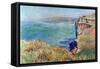 Cliffs at Varengeville-Claude Monet-Framed Stretched Canvas