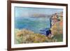 Cliffs at Varengeville-Claude Monet-Framed Premium Giclee Print