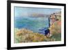 Cliffs at Varengeville-Claude Monet-Framed Premium Giclee Print