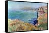 Cliffs at Varengeville-Claude Monet-Framed Stretched Canvas