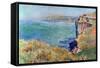 Cliffs At Varengeville-Claude Monet-Framed Stretched Canvas