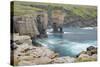 Cliffs at Yesnaby and Offshore Stack Yesnaby Castle-null-Stretched Canvas