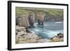 Cliffs at Yesnaby and Offshore Stack Yesnaby Castle-null-Framed Photographic Print