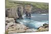 Cliffs at Yesnaby and Offshore Stack Yesnaby Castle-null-Mounted Photographic Print