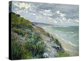 Cliffs by the Sea at Trouville-Gustave Caillebotte-Stretched Canvas