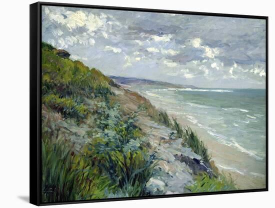 Cliffs by the Sea at Trouville-Gustave Caillebotte-Framed Stretched Canvas