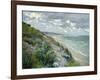 Cliffs by the Sea at Trouville-Gustave Caillebotte-Framed Premium Giclee Print