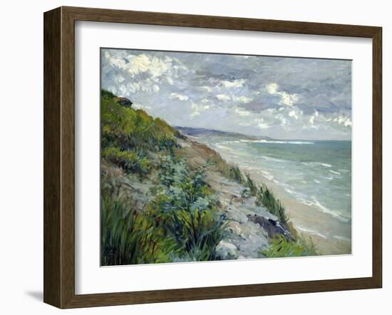 Cliffs by the Sea at Trouville-Gustave Caillebotte-Framed Giclee Print