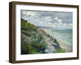 Cliffs by the Sea at Trouville-Gustave Caillebotte-Framed Giclee Print