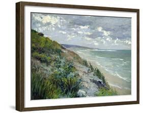 Cliffs by the Sea at Trouville-Gustave Caillebotte-Framed Giclee Print