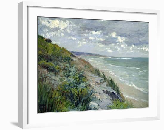 Cliffs by the Sea at Trouville-Gustave Caillebotte-Framed Giclee Print