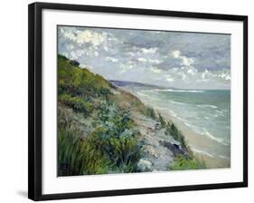 Cliffs by the Sea at Trouville-Gustave Caillebotte-Framed Giclee Print