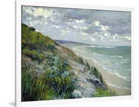 Cliffs by the Sea at Trouville-Gustave Caillebotte-Framed Giclee Print