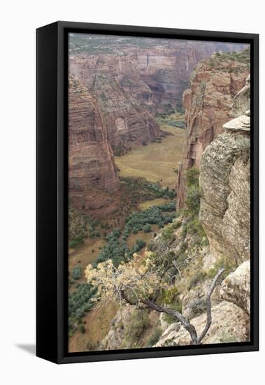 Cliffs in Chelly Canyon in Navajo National Reserve, Arizona-null-Framed Stretched Canvas