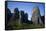 Cliffs in Moonlight, Meteora, Greece, October 2008-Radisics-Framed Stretched Canvas