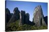 Cliffs in Moonlight, Meteora, Greece, October 2008-Radisics-Stretched Canvas