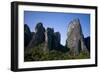 Cliffs in Moonlight, Meteora, Greece, October 2008-Radisics-Framed Photographic Print