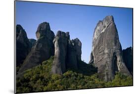 Cliffs in Moonlight, Meteora, Greece, October 2008-Radisics-Mounted Photographic Print