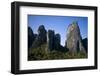 Cliffs in Moonlight, Meteora, Greece, October 2008-Radisics-Framed Photographic Print