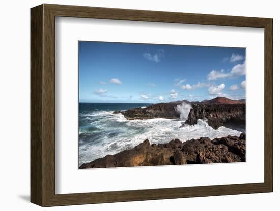 Cliffs, Los Hervideros, Lanzarote, Canary Islands, Spain-Sabine Lubenow-Framed Photographic Print