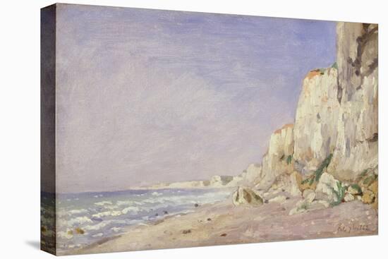 Cliffs near Dieppe, 1862-Adolphe-felix Cals-Stretched Canvas