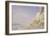 Cliffs near Dieppe, 1862-Adolphe-felix Cals-Framed Giclee Print