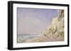 Cliffs near Dieppe, 1862-Adolphe-felix Cals-Framed Giclee Print