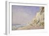 Cliffs near Dieppe, 1862-Adolphe-felix Cals-Framed Giclee Print